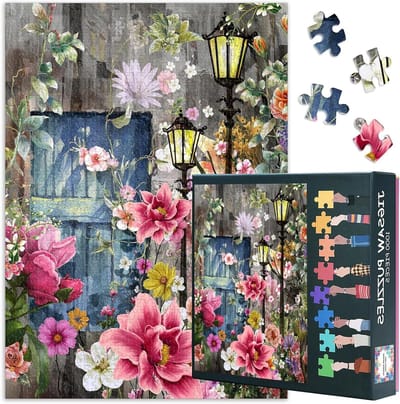 Legpuzzel Bloemen - Puzzelspel Volwassenen - Ontspannen Tijdverdrijf - Dikke Kartonnen Stukken - 70 x 50 cm - Multicolor