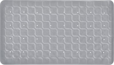 Antislip badmat grijs 70 x 40 cm rubber - douchemat anti slip - antislipmat - badmat - Wasbaar en antibacterieel