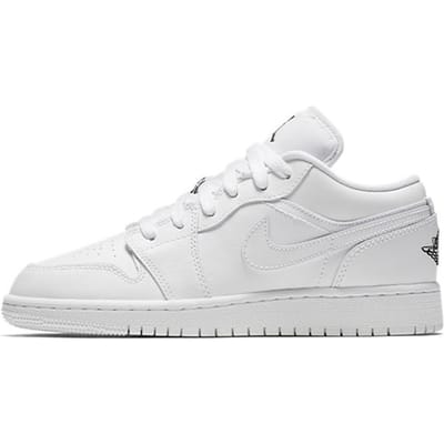 Jordan 1 Low GS Triple White 553560-110 38 white