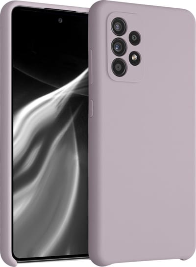 kwmobile telefoonhoesje geschikt voor Samsung Galaxy A52 / A52 5G / A52s 5G - Hoesje met siliconen coating - Smartphone case in lila wolk
