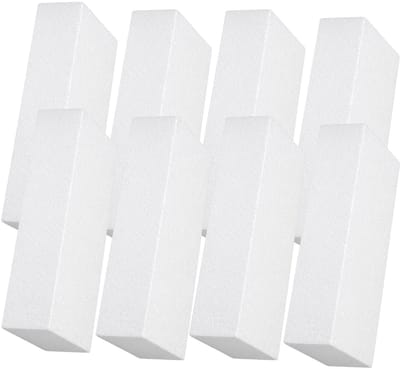 Piepschuim vormen - rechthoek - 8x - 10 x 20 x 4 cm - styropor hobby / DIY vorm - basis knutselfiguren
