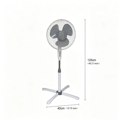 House Of Atelier - Staande Ventilator - Statiefventilator - Vloerventilator - Verstelbare Hoogte - 3 Standen - 40 cm - Zwart