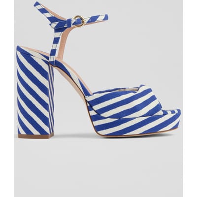 LK Bennett Fs Rosa Twist Front Platf Blue Maat: 35 | Sandalen Outlet | Dames | Blauw