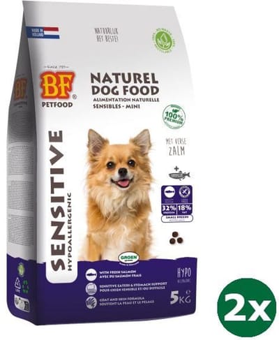 2x5 kg Bf petfood adult sensitive small breed hondenvoer