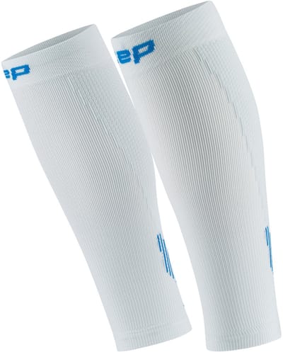 CEP Calf sleeves Core Run 5.0 - wit/blauw - Geslacht: Vrouw, Kuitomtrek (centimeter): 25 - 31 cm