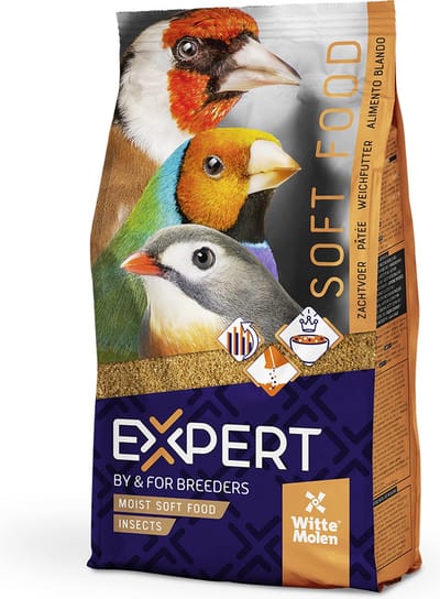 Witte Molen - Binnenvogelvoer - Vogel - Expert Zachtvoer Insecten 1kg - 1st