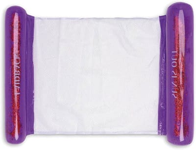 Waterhangmat - Opblaasbare hangmat - Ontspannen op water - Ademend net ontwerp - 116 x 78 cm - Paars