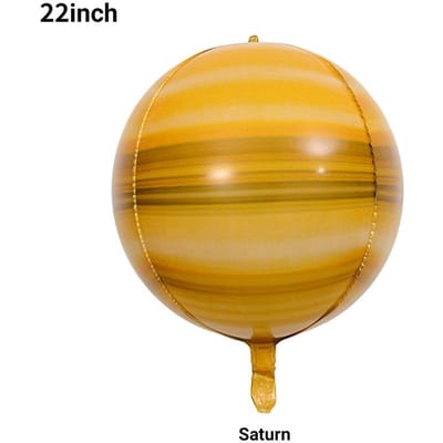 Ballon Planète 22 Pouces Balle 4D Thème Espace Univers Série Planètes Système Solaire Décoration Scène Film Aluminium 4D Saturn