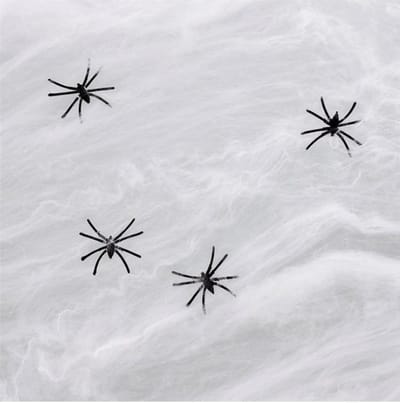 Halloween | Spinnenweb | Inclusief 6 spinnen | 40 gram