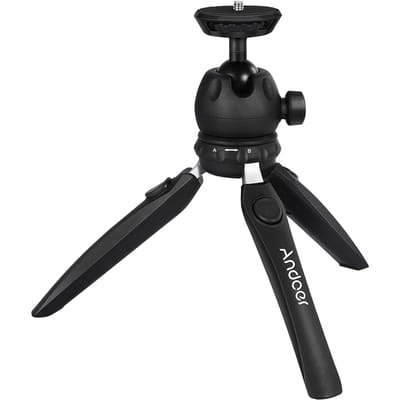 Andoer H20 Mini Tafelblad Statief Draagbare Opvouwbare Telefoon Camera Statief met Afneembare Bal