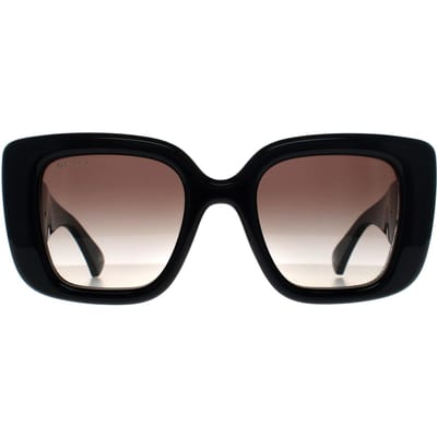 Gucci Vierkant Vrouwen Glimmend Zwart Grijs Kleurverloop GG1975S