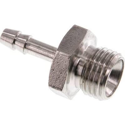 G 1/4'' Buitendraad x 4mm RVS Slangpilaar 40 Bar