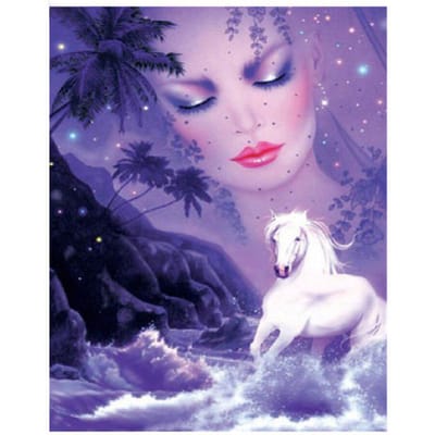 5D DIY Diamond Painting cartoon eenhoorn Prinses diamantborduurwerk 20X30CM