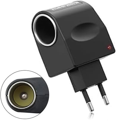 220V naar 12V 1A auto-sigarettenaanstekeradapter met Europese standaardstekker, Geschikt voor mini-luchtreinigers met koelfunctie.