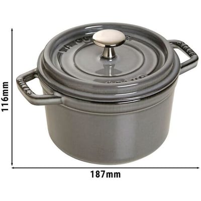 STAUB LA COCOTTE - Kookpot - Ø 140mm - Gietijzer - Grafietgrijs