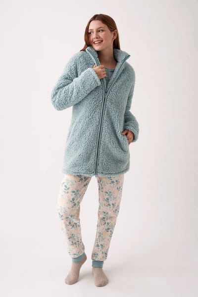 Promise - Pyjama Set Vintage - maat S - Blauw/Meerkleurig