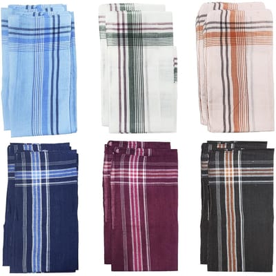 Dailygoods- Zakdoeken 12 stuks - Heren/Dames - Katoenen - Licht/Donker - Klassiek Design - Zacht en Duurzaam - Handkerchief