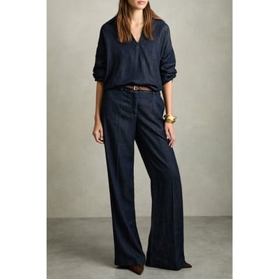 Reiss Denim Overshirt Indigo Maat: L | Overhemden Outlet | Dames | Blauw