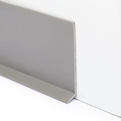 Rubbermagazijn - PVC Plint Grijs - 80x1,9mm - Flexibele plint - Lengte 25 meter - Vloerplint