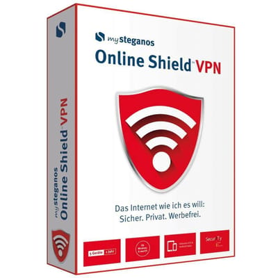 Steganos Online Shield VPN, 5 apparaten 1 jaar, [Download].