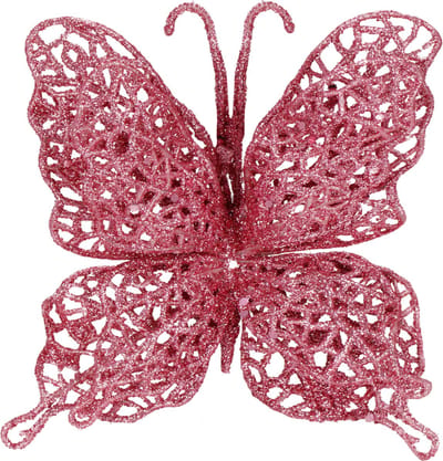 Springos Kerstboomhanger Vlinders | Kunststof | Roze