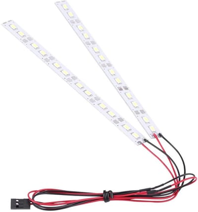 Allecto - 6V LED-strip - RC-auto verlichting - Flexibele installatie - 16,5 cm lengte - Directe voeding - 24 LED's - Geschikt voor 1/8 en 1/10 mode...