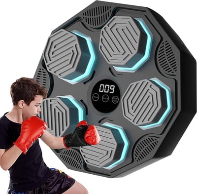 Muziek Boksen Machine - Smart Trainer Boksen - Fitness Workout - Dynamische LED Verlichting - 40 cm Breed - Zwart