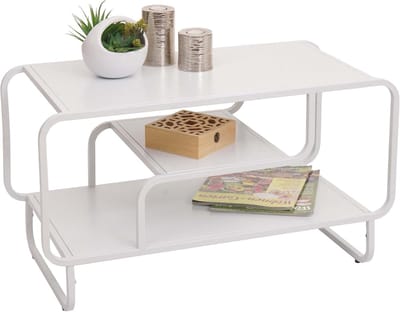 Salontafel met planken - Woonkamertafel - Opbergen en decoreren - Industriële look metaal - 45 x 80 x 40 cm