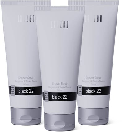 JANZEN Shower Scrub Black 22 3-pack