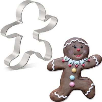 Kerst Uitsteekvorm Rennend Koekemannetje - 10,6CM - Koekjes bakken/deeg uitsteken - Peperkoek figuur