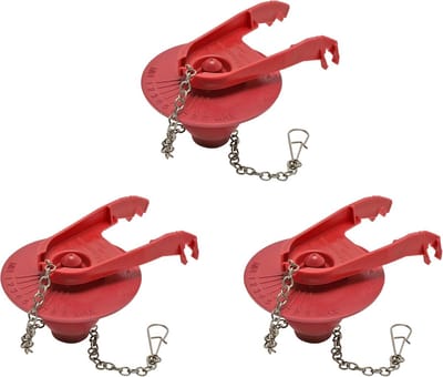 Universele Toiletflapper 3-Pack voor 2 Inch Spoelkleppen - Waterbesparend en Verstelbaar