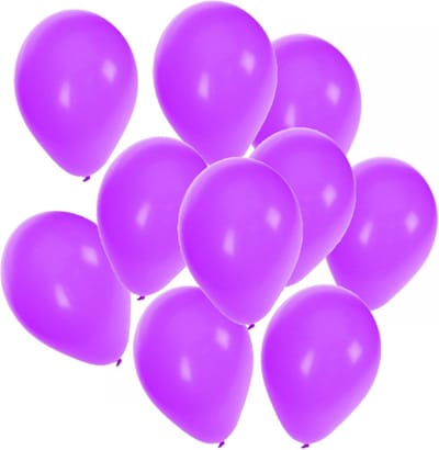 Bellatio Decorations party ballonnen - 75x stuks - paars - 27 cm - verjaardag - versiering - feestartikelen