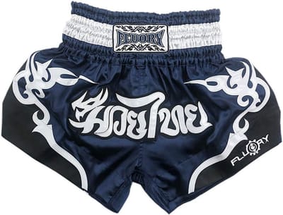 FLUORY Muay Thai vechtsportshorts, MMA shorts, trainingskleding voor kooigevechten, worstelen, vechtsporten, kickboksshorts, kleding