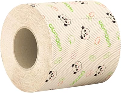 Toiletpapier Met Pandaprint - Zacht Papier - Dagelijks Gebruik - Gemaakt Van Bamboe - 10x10x0.1 cm - Multi