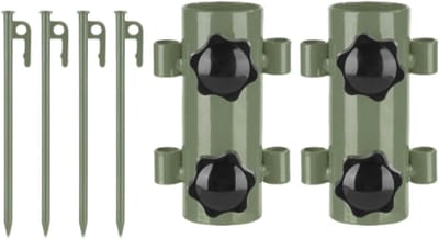 Luifel Steunstokken - Tentbevestiging - Buitenactiviteiten - Snelle Installatie - 6.5 x 10 cm - Groen