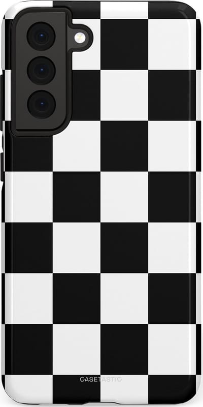 Casetastic Hoesje Geschikt voor Samsung S21 FE - Stijlvolle Beschermende Duo-layer Case - Schaak