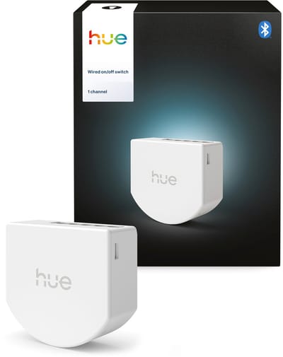 Philips Hue bedrade wandschakelaar voor niet-slimme lampen - bevat 1 module, voor 1 kanaal - zonder batterijen - nuldraad vereist ​ - maakt niet-slimme lampen slim - slimme verlichting