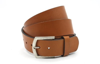 XL herenriem cognac - 4.5 cm breed - Leer - Extra lange riem - Verstelbaar - Maat 115
