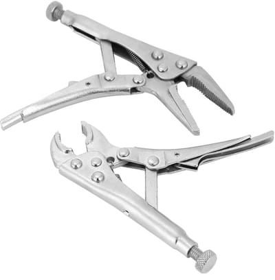 Dailygoods - Vergrendelende Tang Set - 2 stuks met rechte bekvergrendeling