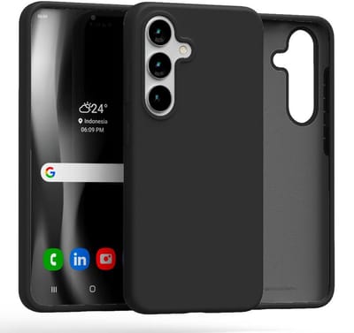 Mercury Silicone - Telefoonhoesje - Samsung S25 - Zwart - Aksamit Silicoon