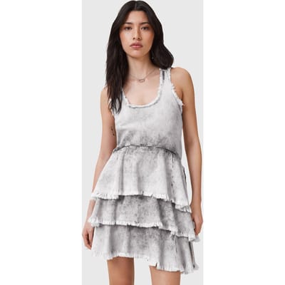 AllSaints Cavarly Mini Dress Denim Grey Taglia: 4 | Abiti Mini Outlet | Donna | Blu