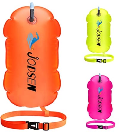 Opblaasbare Zwemboei voor Open Water - Zichtbare Slepel Vlotter voor Snorkelen en Triatlon Training