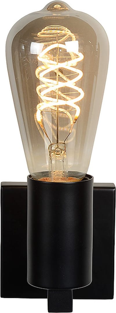 Atmooz - Wandlamp Peniche - Industrieel - Woonkamer / Slaapkamer - Zwart - Hoogte 11cm - Metaal