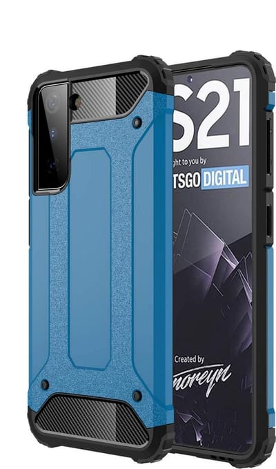 Hoesje Geschikt voor: Samsung Galaxy S21 Plus Armor Hybrid - Blauw