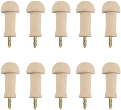Dailygoods- Houten Shaker Peg - 10 Stuks - Duurzaam - Herbruikbaar - Voor Kleding/Hoezen - Ideaal voor Thuis/Office - Wandhaak