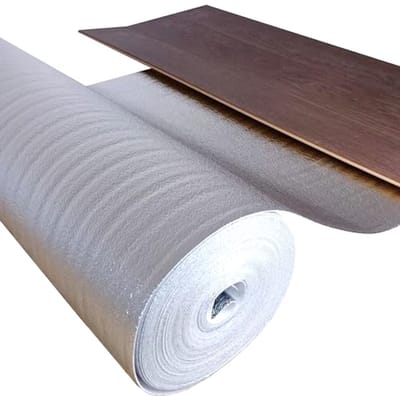 Impact Geluidsisolatie Rol voor Houten Vloeren - 25 m² PE-Schuim met Aluminium Dampscherm - 2 mm Dikte - Perfect voor Laminaat en Parketvloer