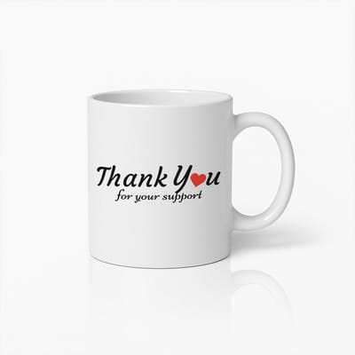 Bedankt Voor Je Steun Mok – 330ml Keramische Koffiebeker – Waardering & Dankbaarheid Cadeau
