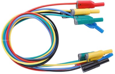 5 stuks 4mm Banana Plug Veiligheid Silicone Testkabel 14AWG voor Multimeter