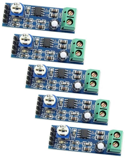 Audio Versterker Module - LM386 Chip - Muziek Afspelen - Instelbaar Volume - 5 Stuks - Groen