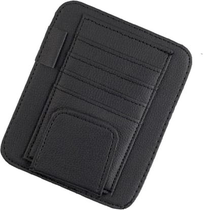 Famanu – Organizer voor zonnevizier voor auto - zwart - organizer voor auto - zonnevizierhouder - accessoires voor het interieur van voertuigen - ideaal voor het opbergen van kaarten